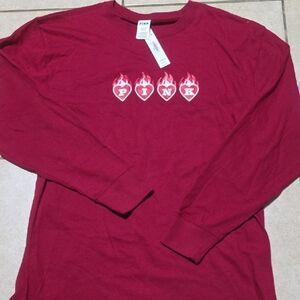 Victoria's Secret Pink Red Long Sleeve Shirt